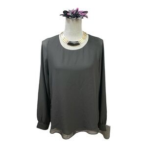 Naked Zebra open back blouse size S. Gold button on sleeves.